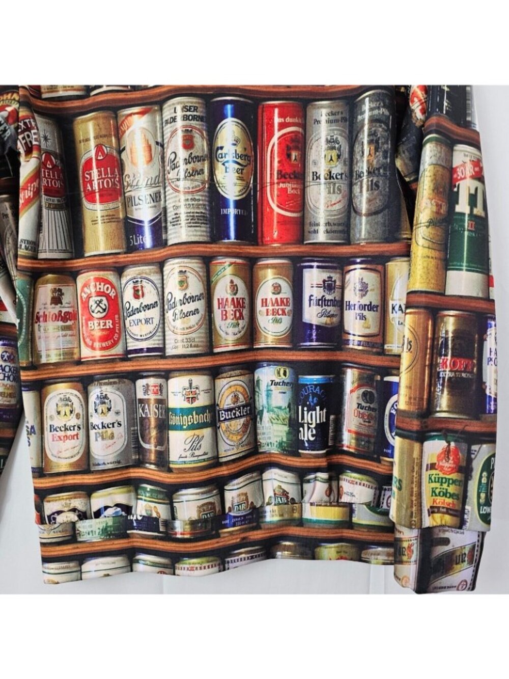 YOUCAN Sweatshirt Mens M Beer Can All Over Print Crew Neck Long Sleeve - Picture 8 of 8
